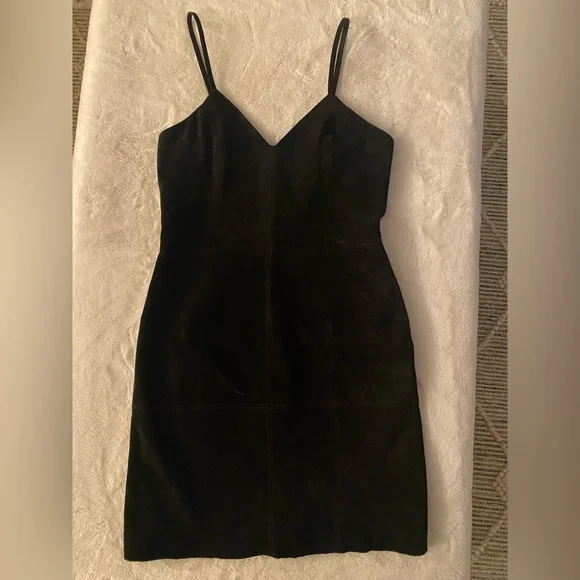 Express | Dresses | Gorgeous Express Genuine Leather Suede Spaghetti Strap  Dress | Poshmark